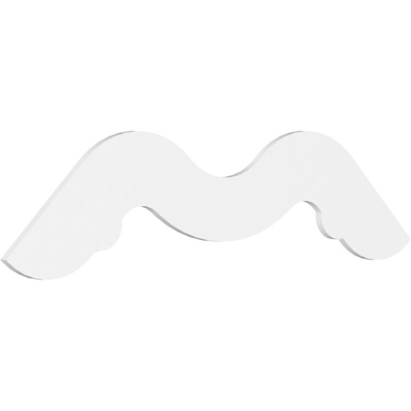 Ekena Millwork Pitch Midway Architectural Grade PVC Gable Pediment, 72"W x 33"H x 1"P (11/12) GPP072X033X100MID - main